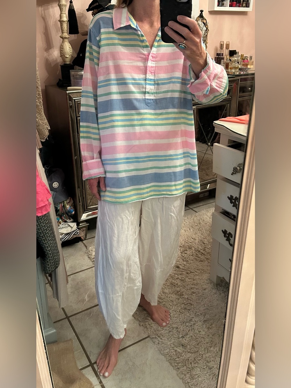 Pastel pop over shirt
